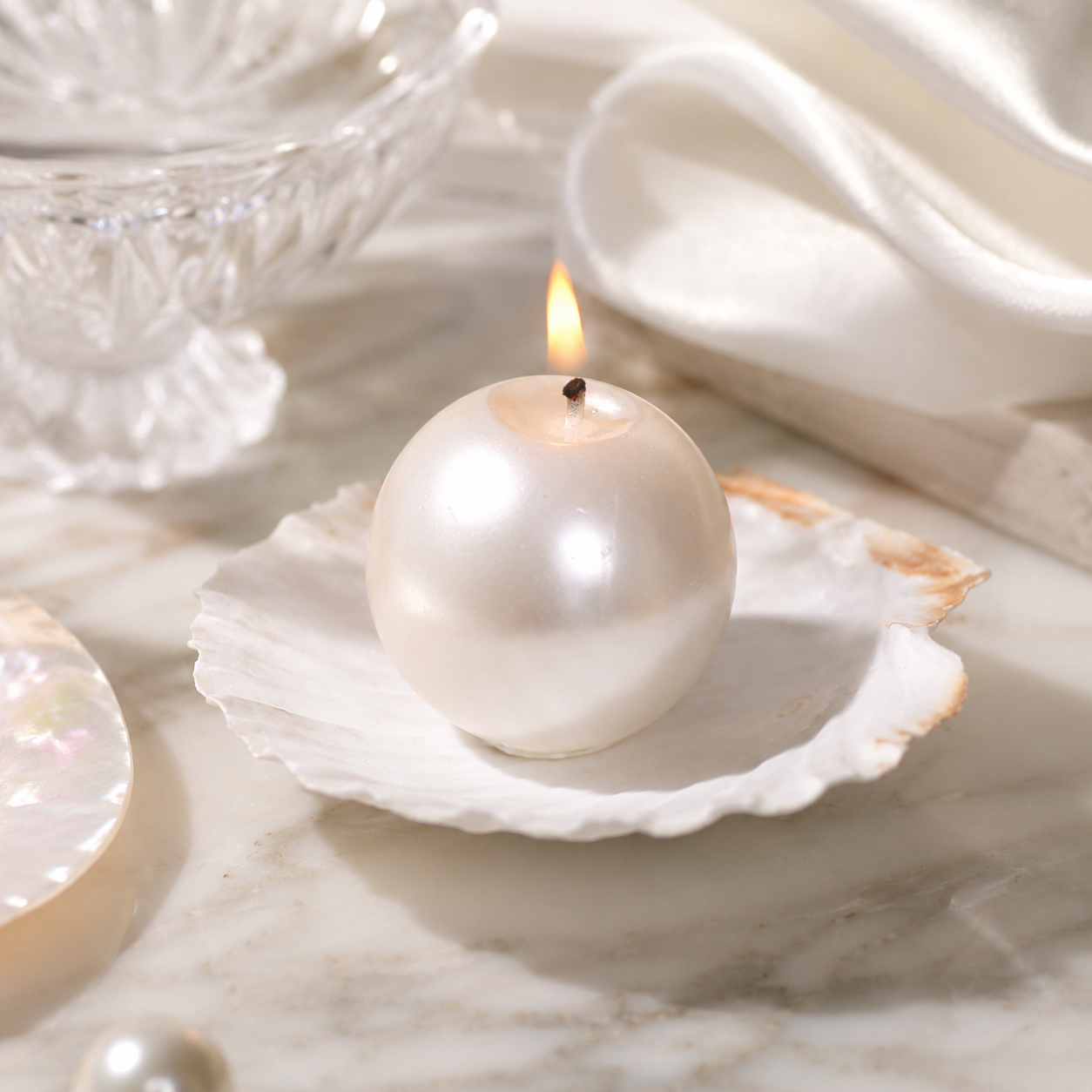 Pearl Shell Scented Candle