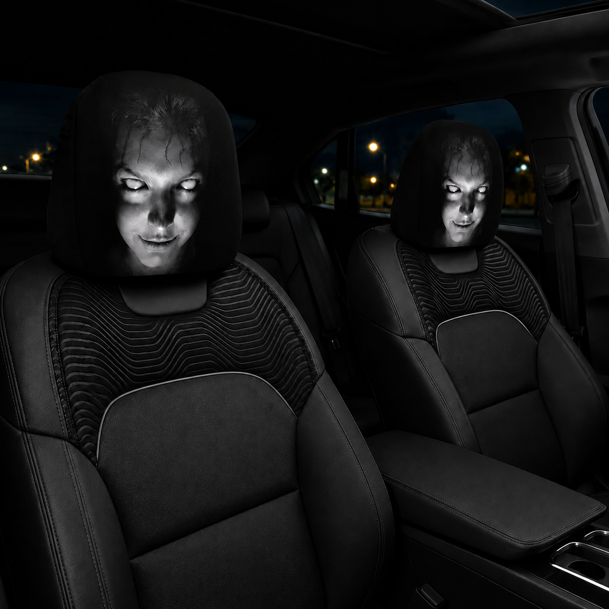 Turn Heads & Get Laughs! 😂 2PCS Hilarious Car Headrest Covers