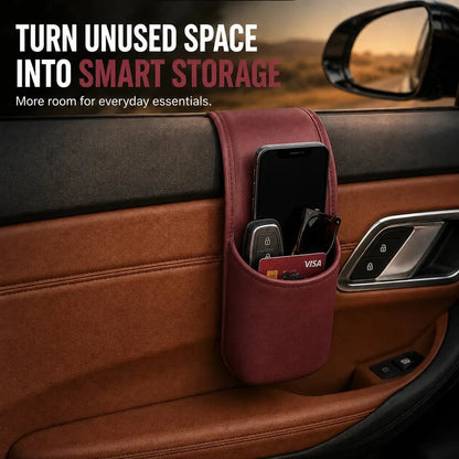 ⚡️50% OFF⚡️- Leather Car Door Storage Pocket | Double-Layer Car Door Organizer