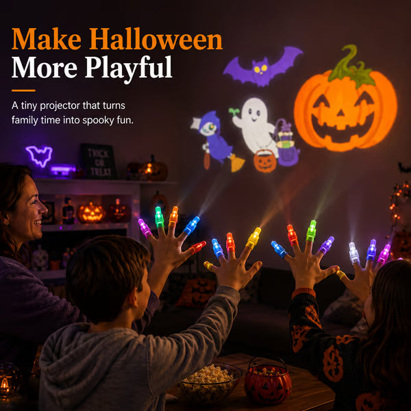 🔥Last Day 50% OFF | Halloween Finger Projector Lights - The Ultimate Trick-or-Treat Party Pack!