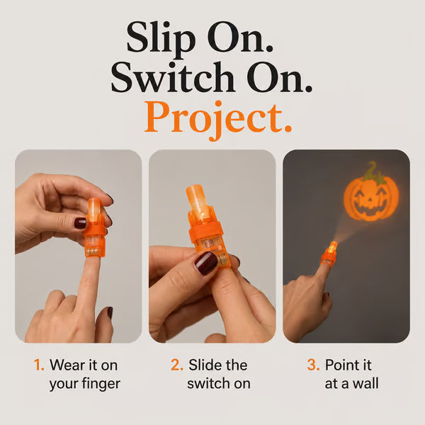 🔥Last Day 50% OFF | Halloween Finger Projector Lights - The Ultimate Trick-or-Treat Party Pack!