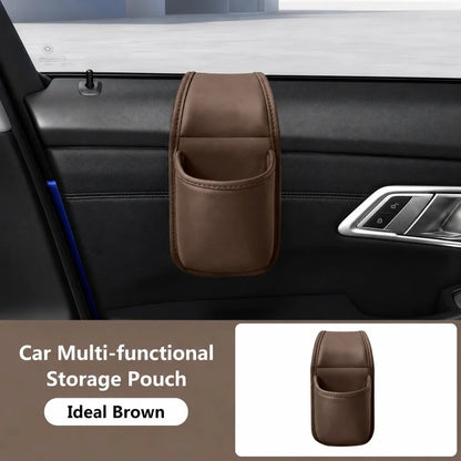 ⚡️50% OFF⚡️- Leather Car Door Storage Pocket | Double-Layer Car Door Organizer
