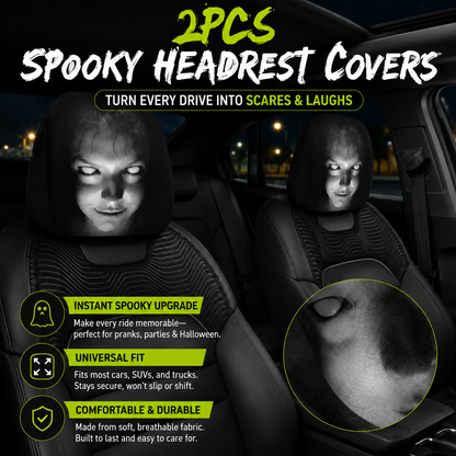 Turn Heads & Get Laughs! 😂 2PCS Hilarious Car Headrest Covers