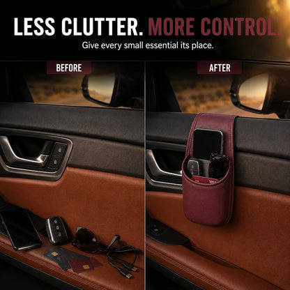 ⚡️50% OFF⚡️- Leather Car Door Storage Pocket | Double-Layer Car Door Organizer