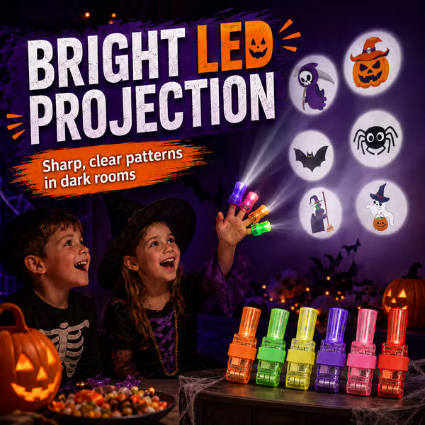 🔥Last Day 50% OFF | Halloween Finger Projector Lights - The Ultimate Trick-or-Treat Party Pack!