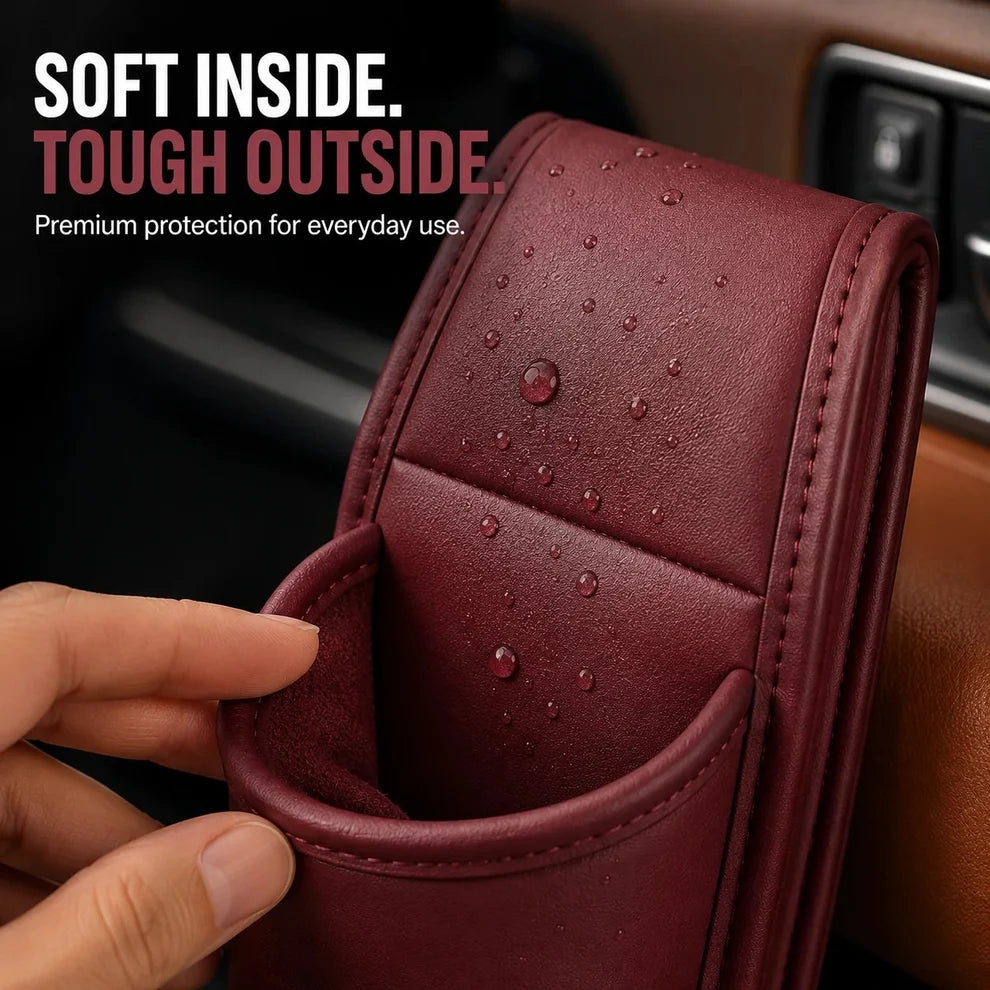 ⚡️50% OFF⚡️- Leather Car Door Storage Pocket | Double-Layer Car Door Organizer