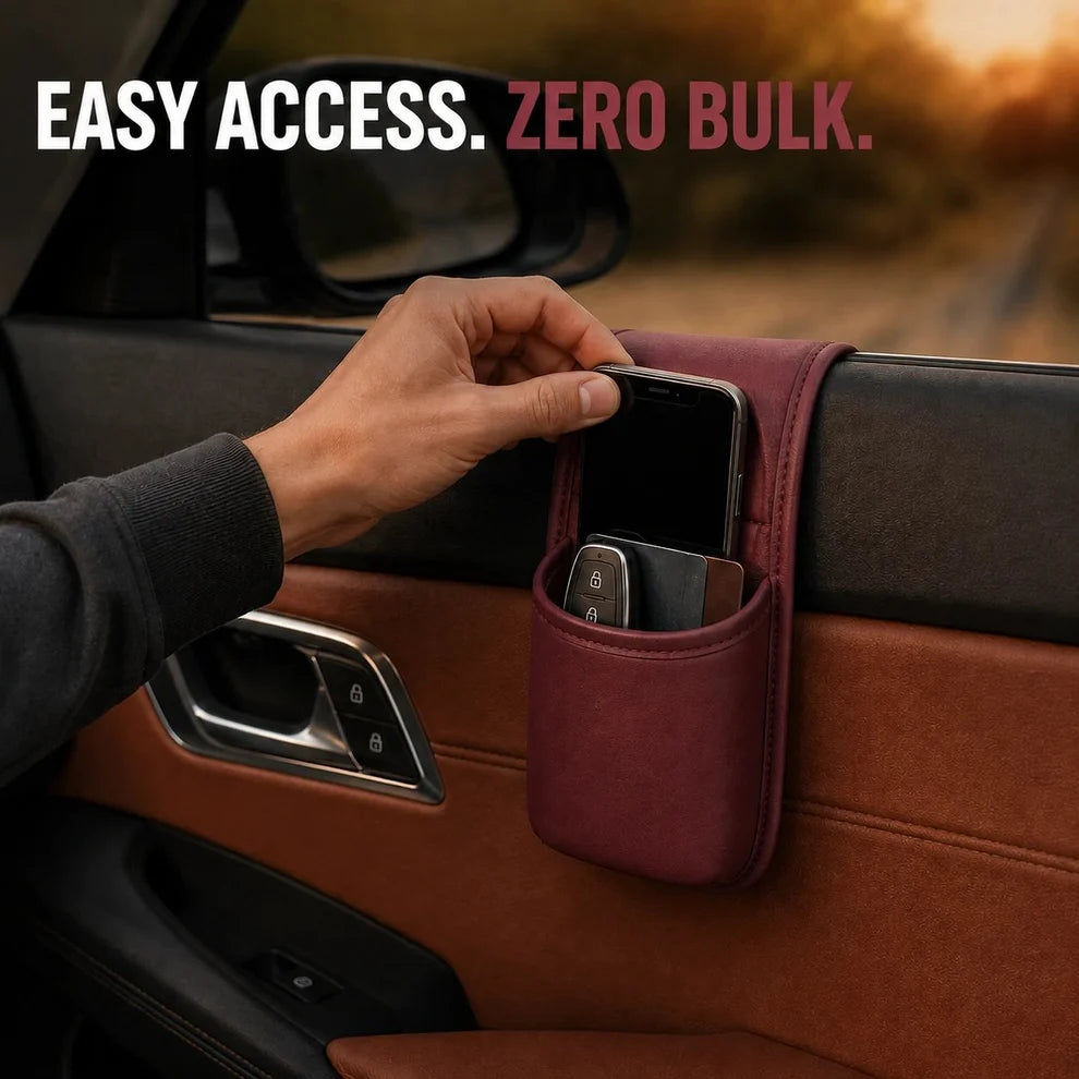 ⚡️50% OFF⚡️- Leather Car Door Storage Pocket | Double-Layer Car Door Organizer