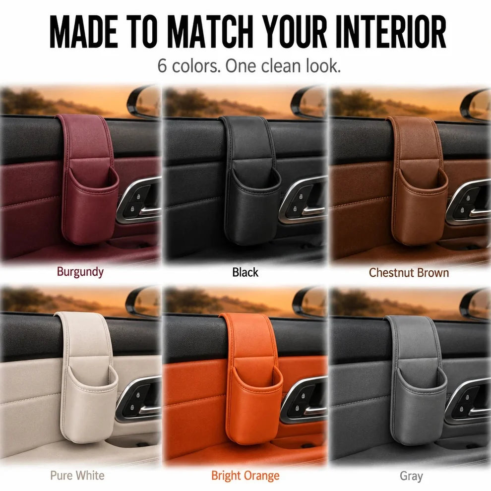 ⚡️50% OFF⚡️- Leather Car Door Storage Pocket | Double-Layer Car Door Organizer