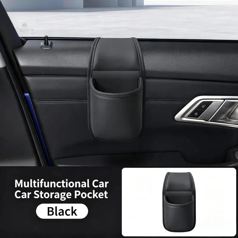 ⚡️50% OFF⚡️- Leather Car Door Storage Pocket | Double-Layer Car Door Organizer