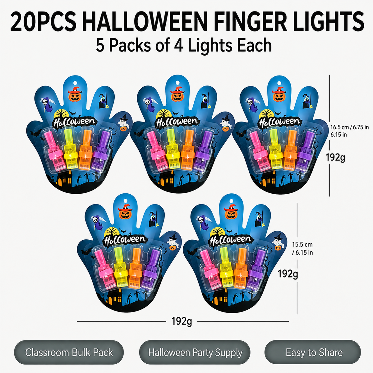 🔥Last Day 50% OFF | Halloween Finger Projector Lights - The Ultimate Trick-or-Treat Party Pack!