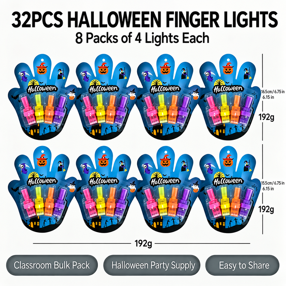 🔥Last Day 50% OFF | Halloween Finger Projector Lights - The Ultimate Trick-or-Treat Party Pack!